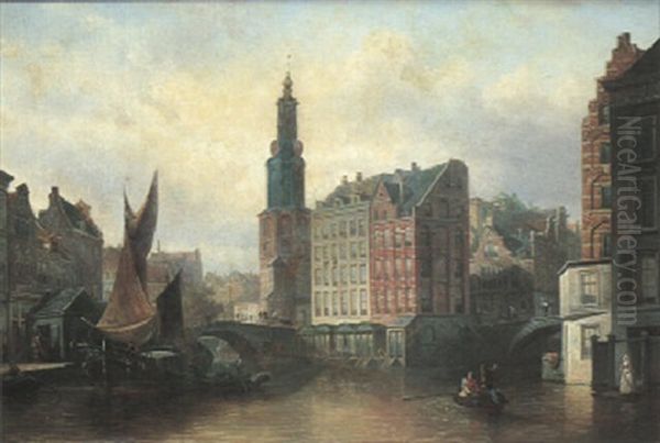 Vue D'amstersdam by Elias Pieter van Bommel