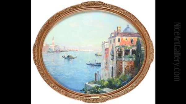 Venise, Terrasses Fleuries Oil Painting by Maurice Bompard