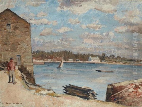 Moulin A Maree Oil Painting by Maurice Bompard