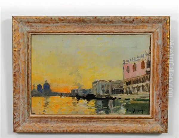 Venice Oil Painting by Maurice Bompard