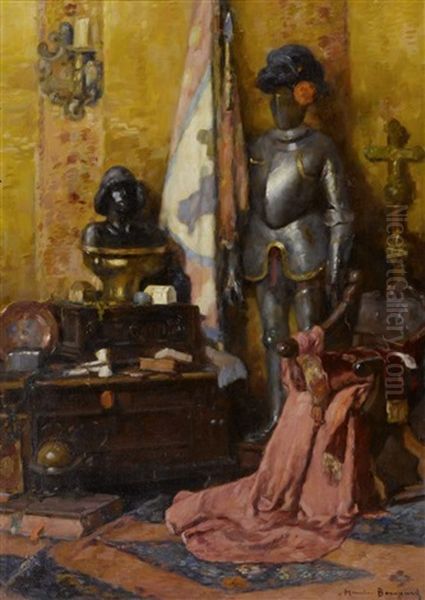 Interieur Avec Une Armure Oil Painting by Maurice Bompard