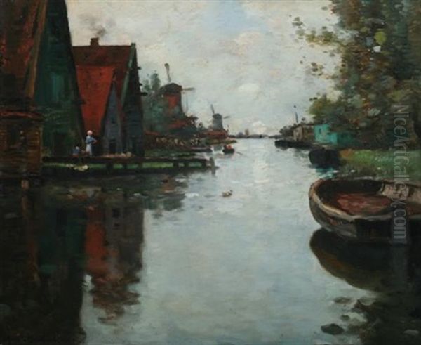 Moulins Le Long Du Canal by Maurice Bompard