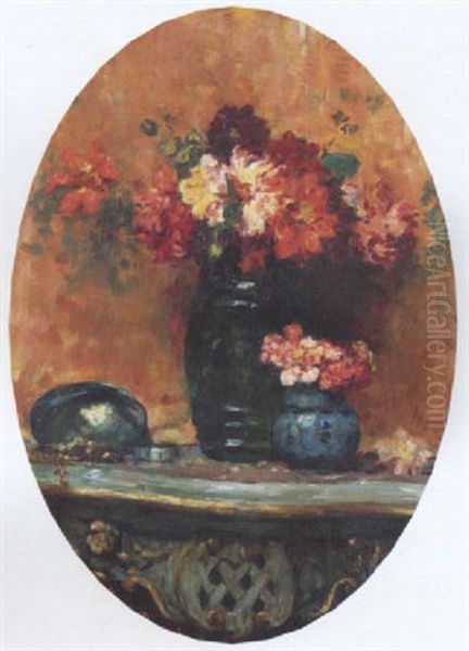 Bouquet De Fleurs Oil Painting by Maurice Bompard