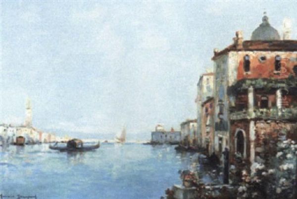 Grand Canal A Venise Oil Painting by Maurice Bompard