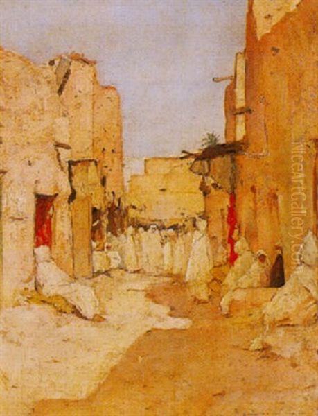 Ruelle En Afrique Du Nord Oil Painting by Maurice Bompard