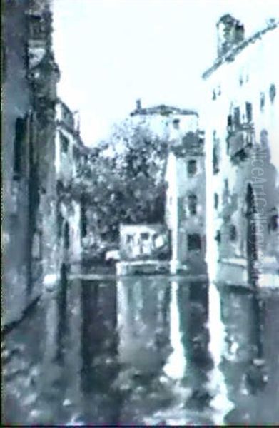 Canal Ensoleille A Venise Oil Painting by Maurice Bompard