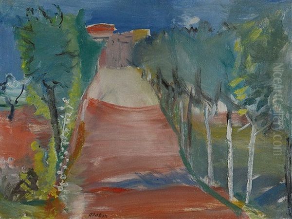 Strada Rossa A Castiglione Oil Painting by Angelo Del Bon