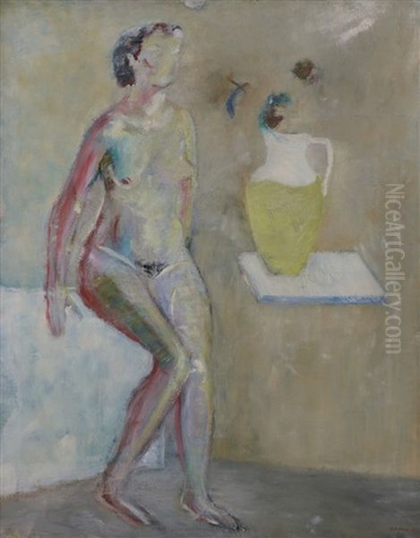 Figura E Anfora Oil Painting by Angelo Del Bon