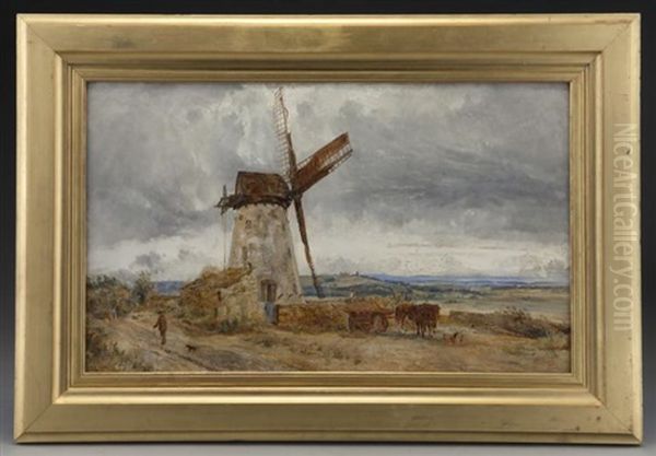 Wallasey Mill Oil Painting by William Joseph J. C. Bond