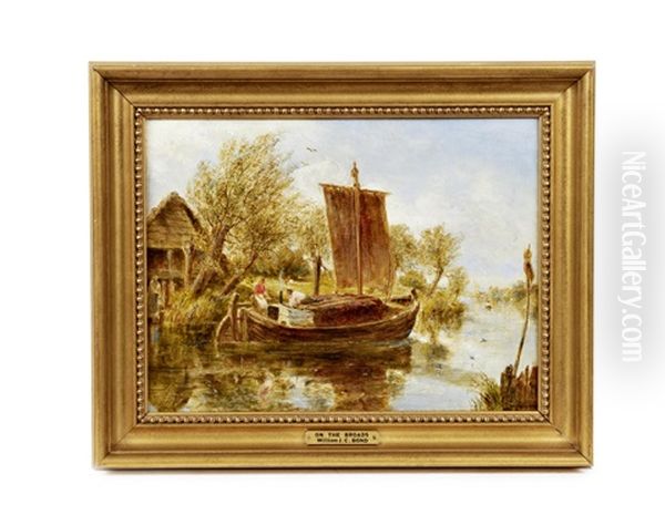 On The Broads Oil Painting by William Joseph J. C. Bond