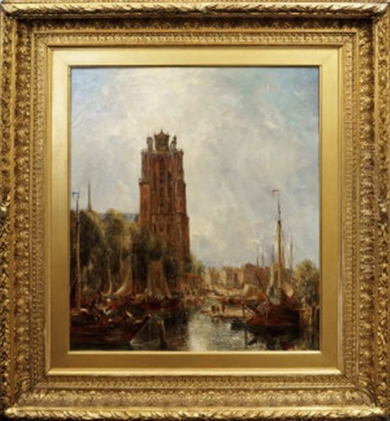 Dordrecht Cathedral Oil Painting by William Joseph J. C. Bond