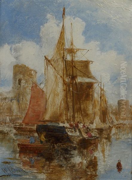 Shipping In A Harbour by William Joseph J. C. Bond