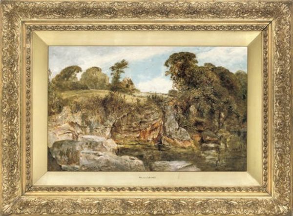 Near Roslyn Castle, Scotland Oil Painting by William Joseph J. C. Bond