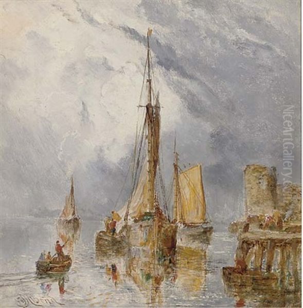 Preparing To Set Sail Oil Painting by William Joseph J. C. Bond