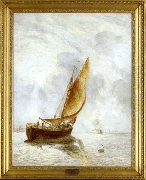 A Boat Entering The Mersey Oil Painting by William Joseph J. C. Bond