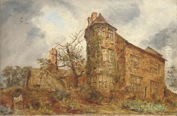 A Country House Oil Painting by William Joseph J. C. Bond