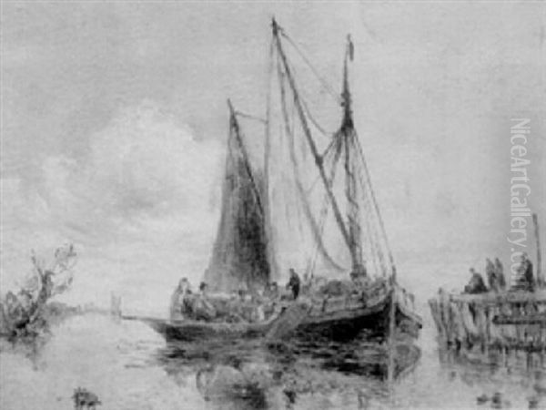 Drawing Aside Oil Painting by William Joseph J. C. Bond