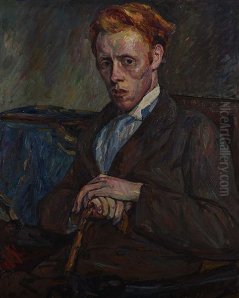 Portrait Of Lodewijk Schelfhout Oil Painting by Walter Bondy