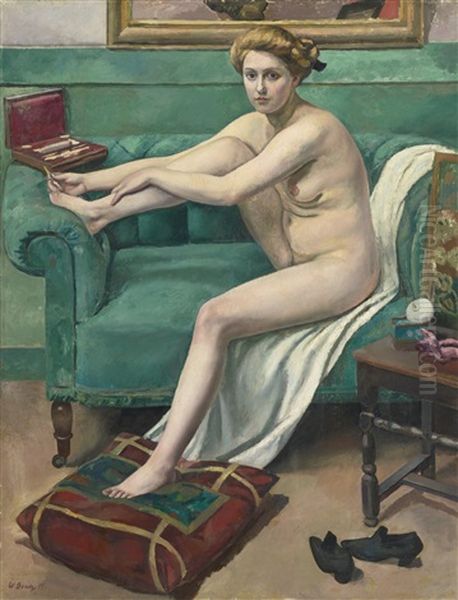 La Pedicure Oil Painting by Walter Bondy