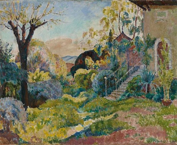 Garten In Der Provence Oil Painting by Walter Bondy