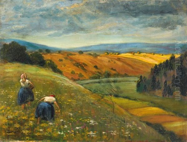 European Landscape Oil Painting by Walter Bondy