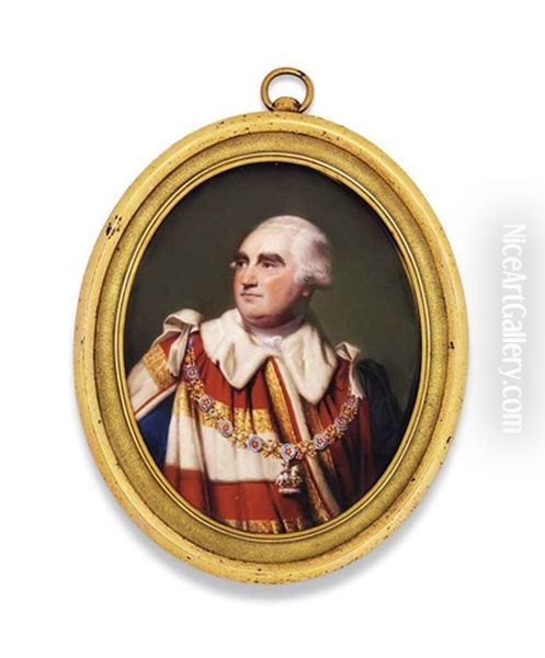 William Petty, 1st Marquess Of Lansdowne (1737-1805), Prime Minister Of Great Britain (after Sir Joshua Reynolds) Oil Painting by Henry Bone