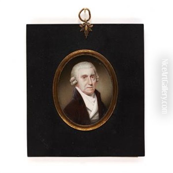 Portrait Miniature Of Dr. John Snipe Oil Painting by Henry Bone