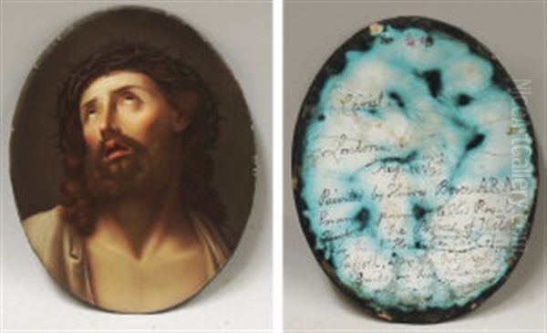 Head Of Christ, After Guido Reni Oil Painting by Henry Bone