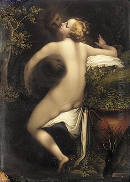 Jupiter And Io (after Correggio) Oil Painting by Henry Bone