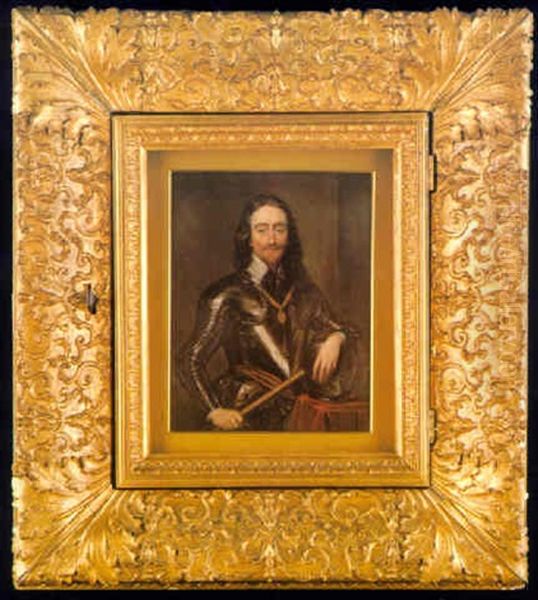 Portrait Of King Charles I In Armour Oil Painting by Henry Bone