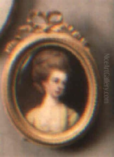 Portrait Of Lady Anne Manners Sutton Oil Painting by Henry Bone