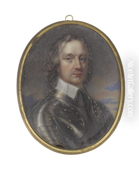 Oliver Cromwell (1599-1658), Lord Protector Of England (1653-1658) Oil Painting by Henry-Pierce Bone