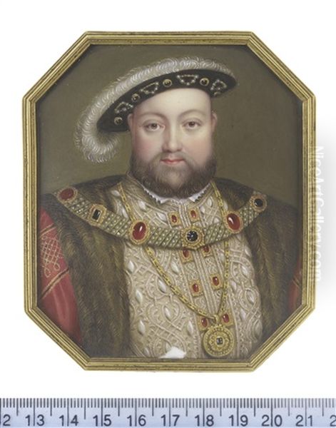 Henry Viii (1491-1547), King Of England (after Hans Holbein The Younger) Oil Painting by Henry-Pierce Bone