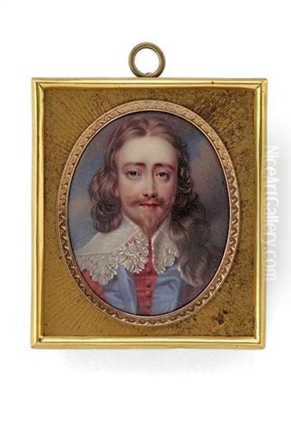 Portrait Des Konigs Charles I Von England Oil Painting by Henry-Pierce Bone