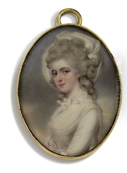 Lady Anne Horatia Seymour, Nee Waldegrave (after John Downman, A.r.a) Oil Painting by Henry-Pierce Bone