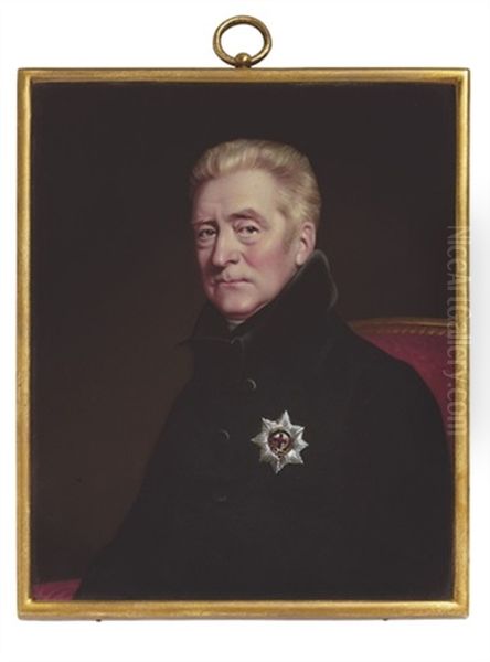 George John, 2nd Earl Spencer, K.g. Oil Painting by Henry-Pierce Bone