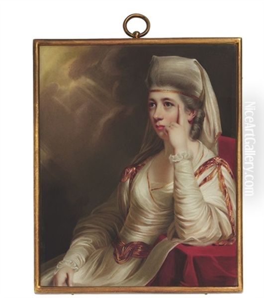 Margaret Georgiana, Countess Spencer (after Sir Joshua Reynolds) Oil Painting by Henry-Pierce Bone