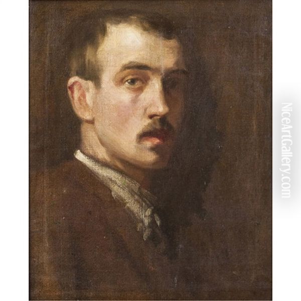 Self Portrait Oil Painting by Muirhead Bone