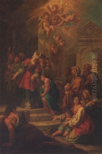 The Presentation In The Temple Oil Painting by Matteo Bonechi