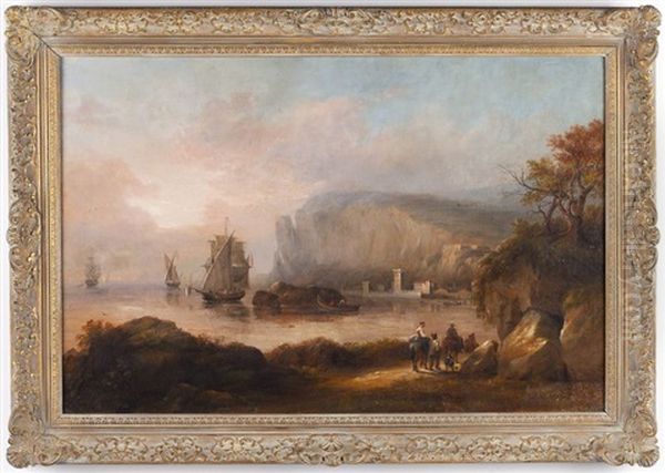 Spanish Coast Oil Painting by George Robert Bonfield