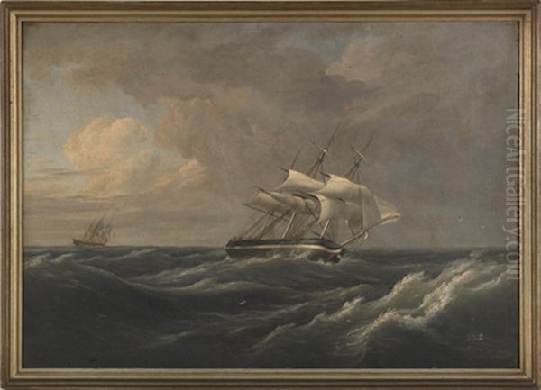 Nautical Scene Oil Painting by George Robert Bonfield