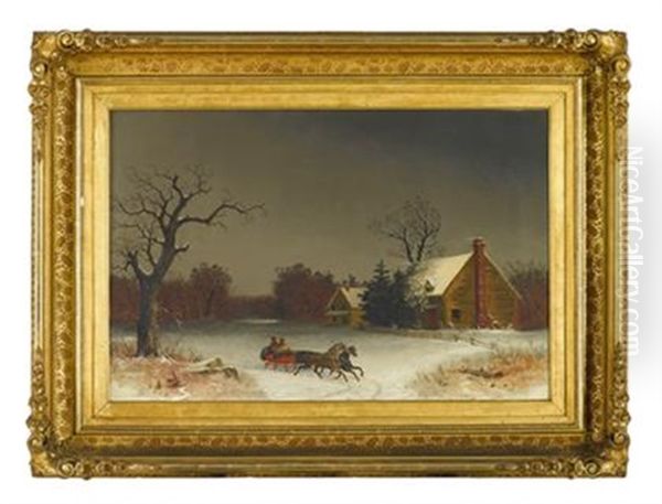 Sleigh Ride Oil Painting by William van de Bonfield