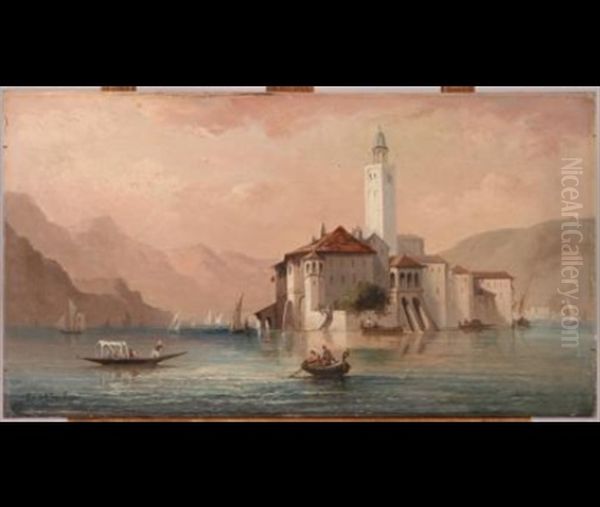 Lac Italien, D'orta, Ile Saint Jules Oil Painting by Ferdinand Bonheur