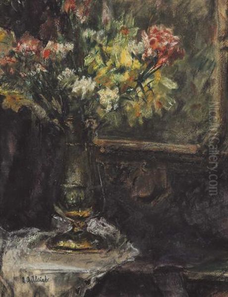 Vaso Di Fiori Oil Painting by Ambrogio Antonio Alciati