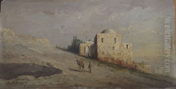 Traversee De L'oued Oil Painting by Ferdinand Bonheur