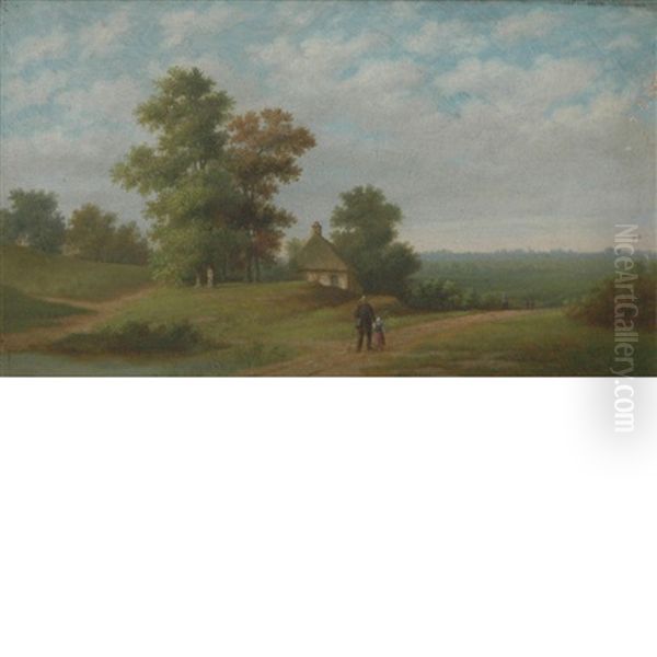 Country Road Oil Painting by Ferdinand Bonheur