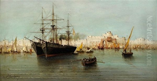 Nordafrikansk Hamn Oil Painting by Ferdinand Bonheur