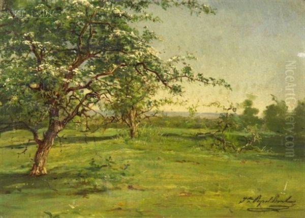 Orchard Oil Painting by Juliette Peyrol Bonheur