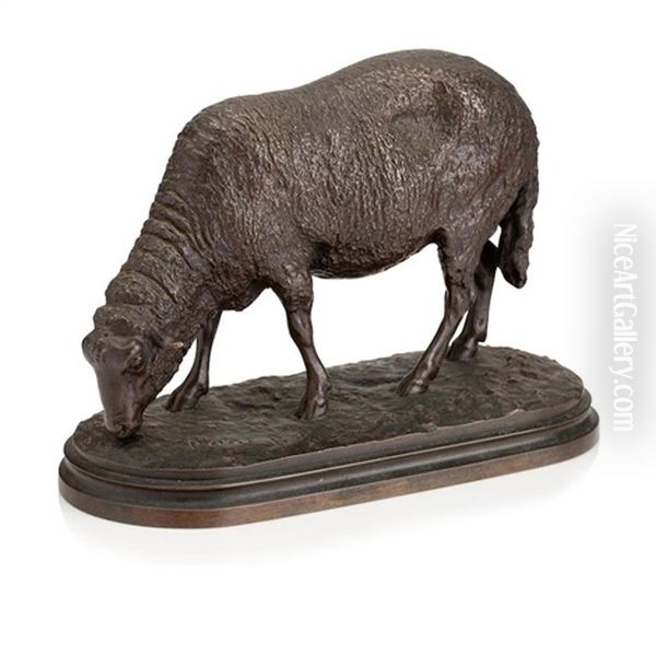 Sheep 23cm Wide, 16cm High (9 1/16in Wide by Rosa Bonheur