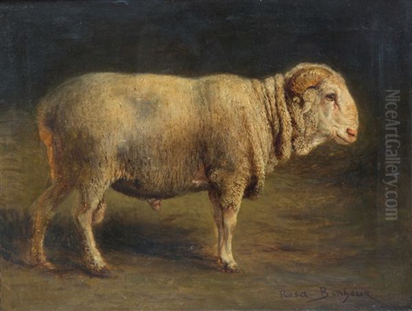 A Study Of A Ram Oil Painting by Rosa Bonheur